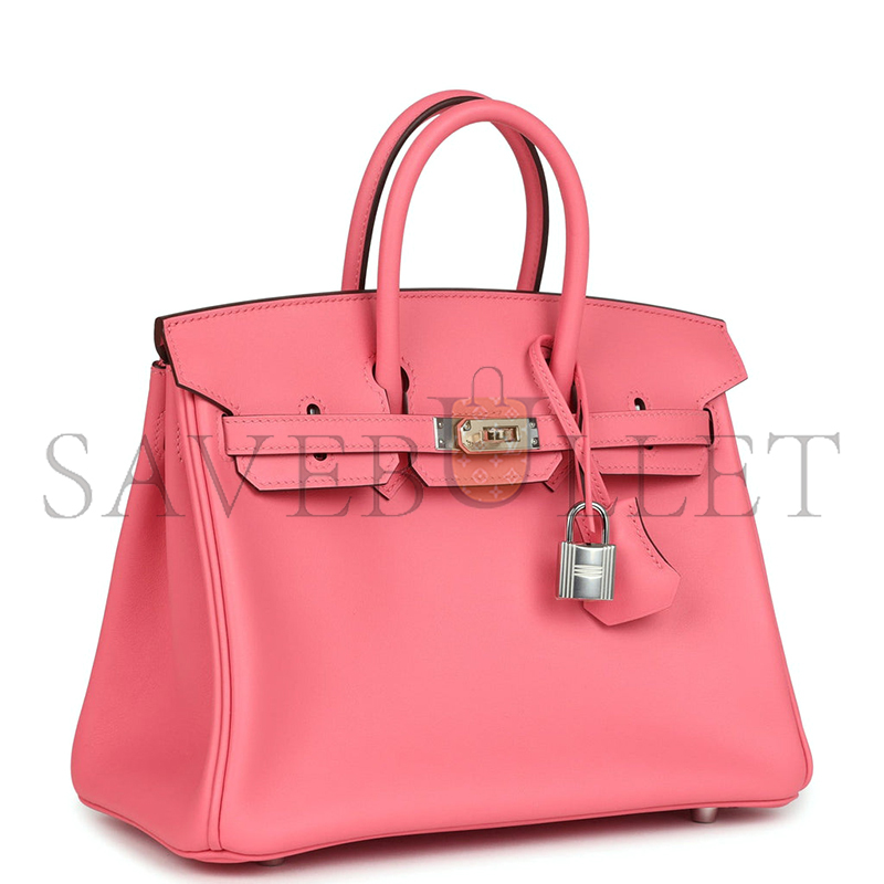 H**me5 birkin 25 rose azalee swift palladium hardware (25*20*13cm)